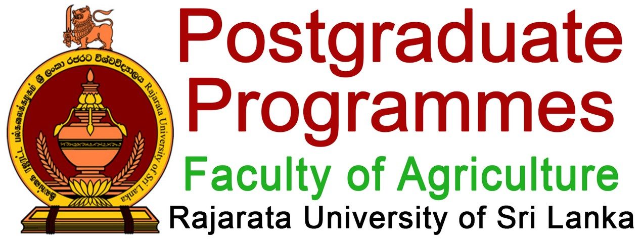 Postgraduate Programmes, Faculty of Agriculture, Rajarata University of Sri Lanka