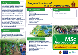 MSc Agroecology